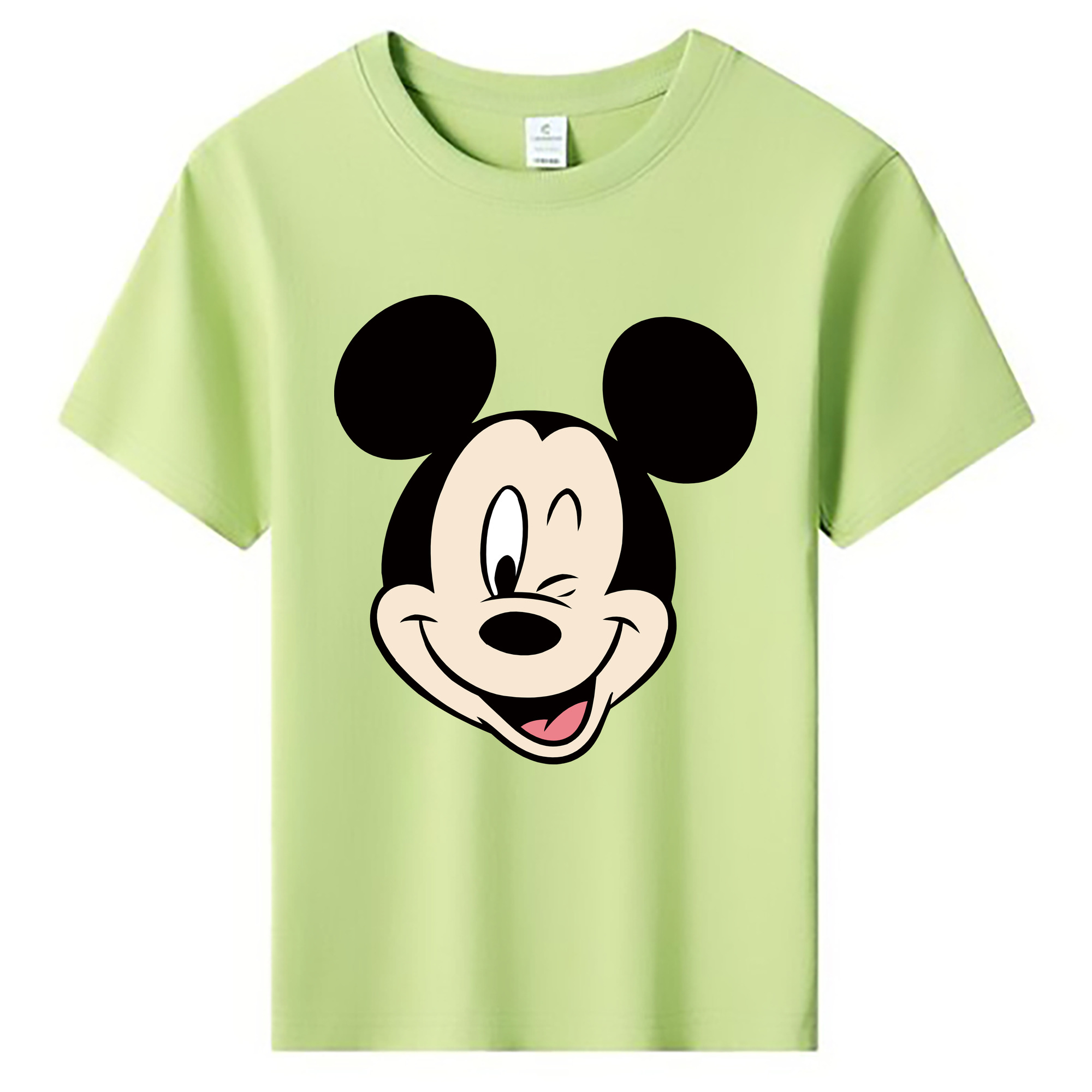 ミッキーマウス Mickey Mouse 綿100％キッズTシャツ（フロントプリント）
